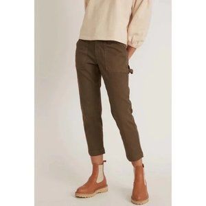 Marine Layer Maya Slim/Straight Utility Pant in Military Olive